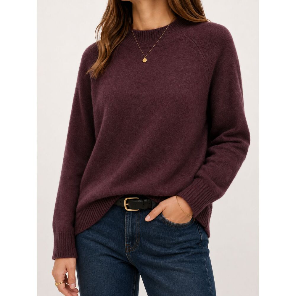 NWT Nine West 3X Mock Neck Sweater Burgundy Soft Knit Tunic Plus Size